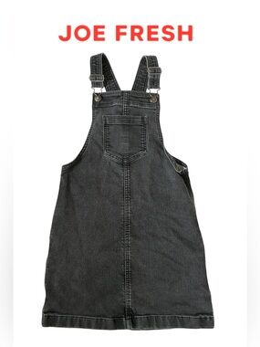 BLACK JEAN PINAFORE DRESS JOE FRESH OVERALLS DENIM